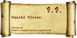 Vaszkó Vivien névjegykártya