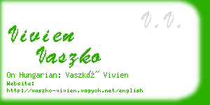 vivien vaszko business card